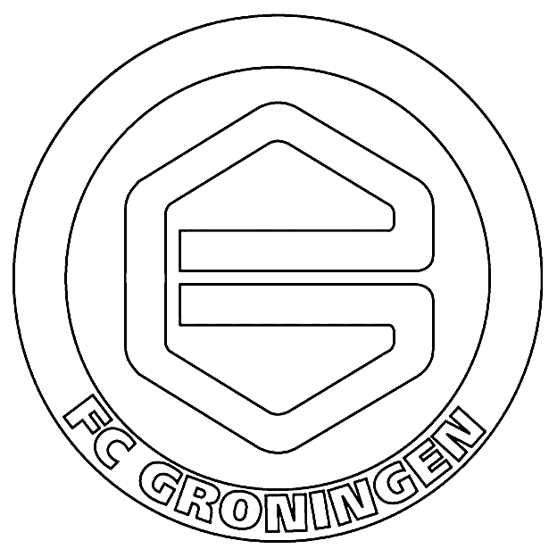 Eredivisie logo kleurplaten: FC Groningen