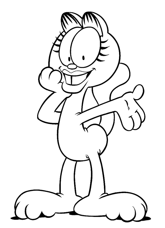 Garfield And Arlene Coloring Pages