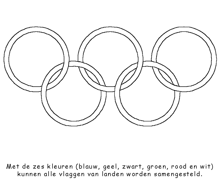 automaat Tussen Recreatie Sport: kleurplaat Olympische spelen ringen
